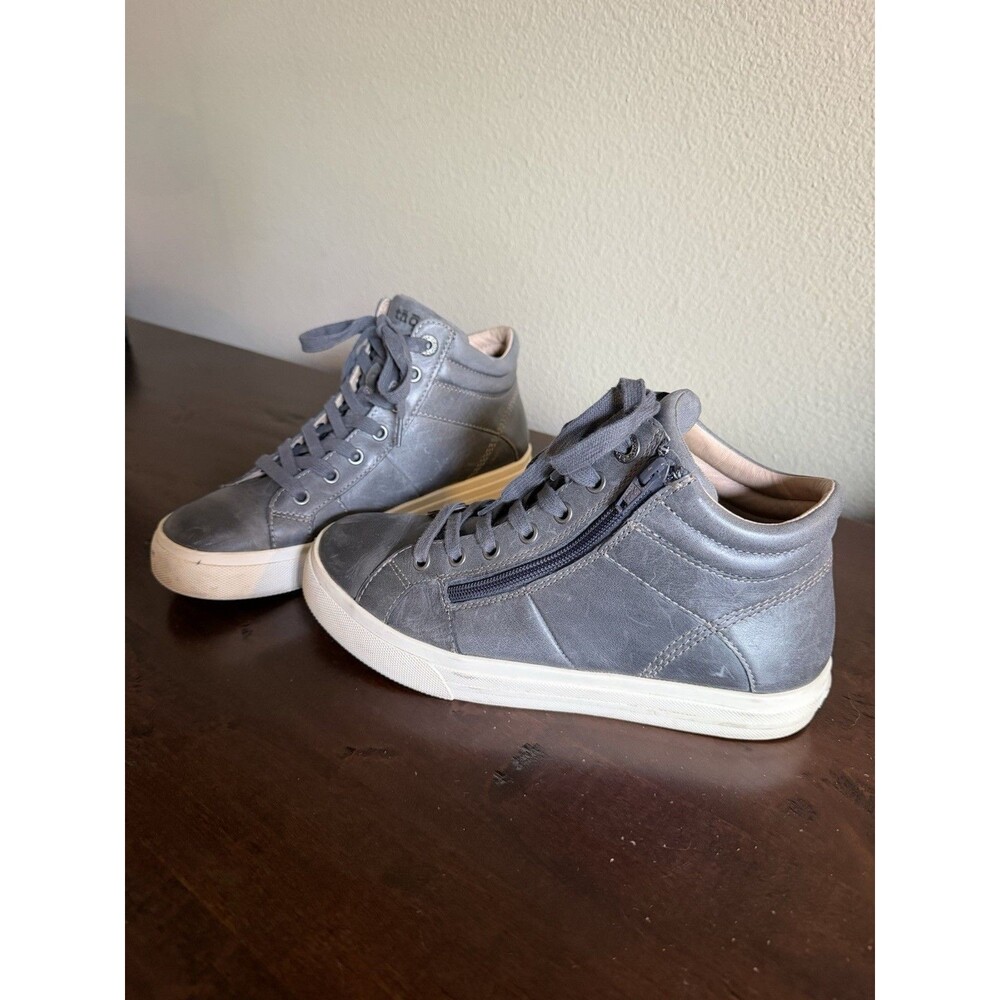 TAOS Winner High Top Sneakers Women's Gray WNR-14003 Lace up Zip Size 7.5